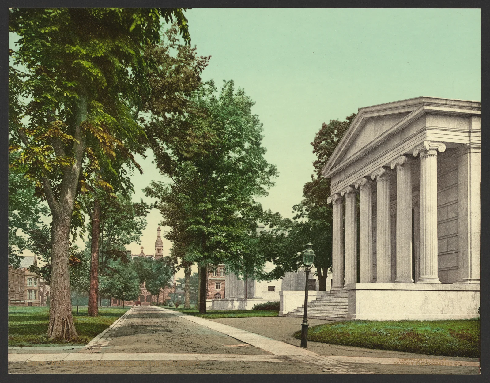 Whig und Clio Halls, Princeton University, Photochrom-Druck, 1903